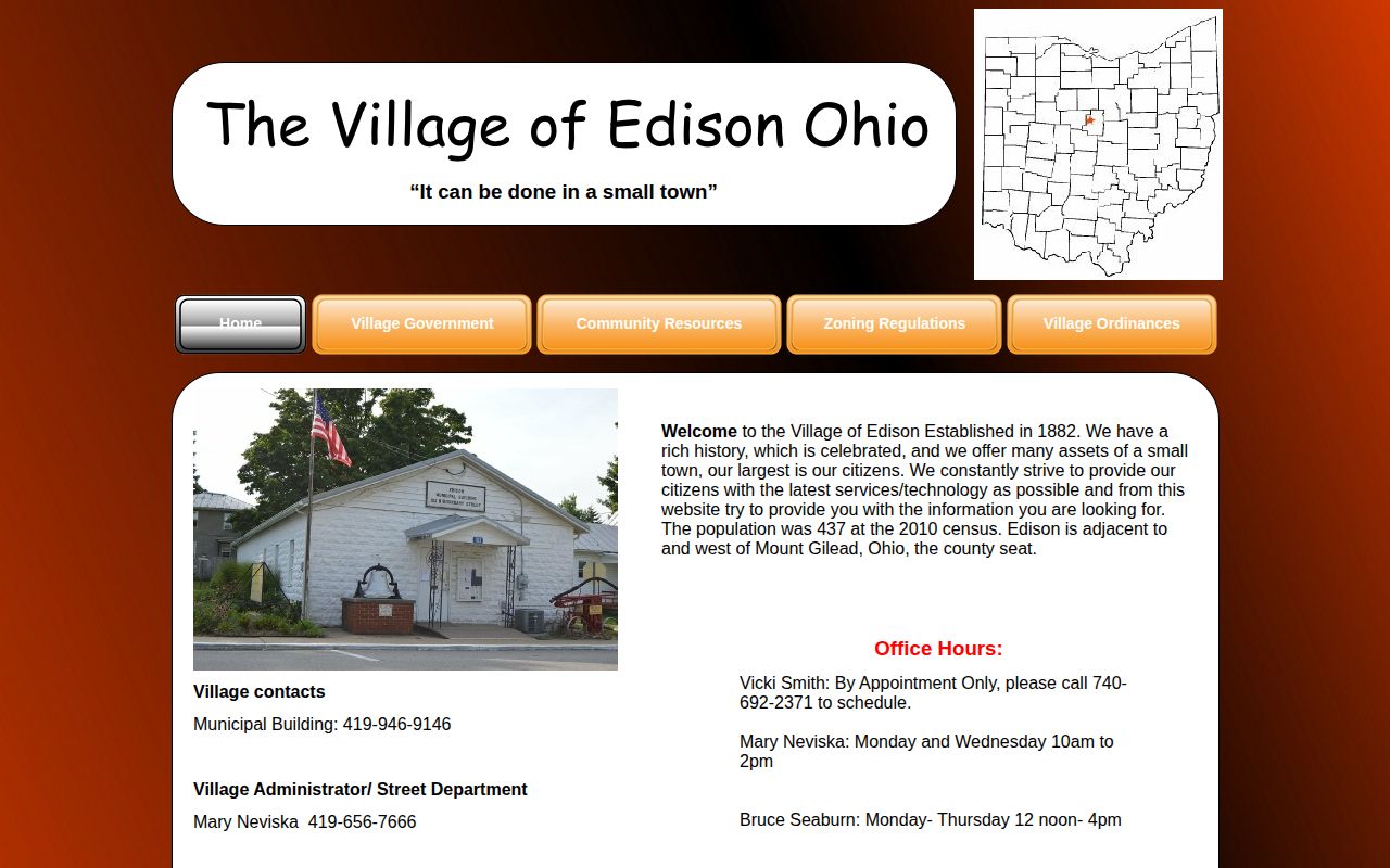 Village of Edison official municipal route for Edison arrest and records requests