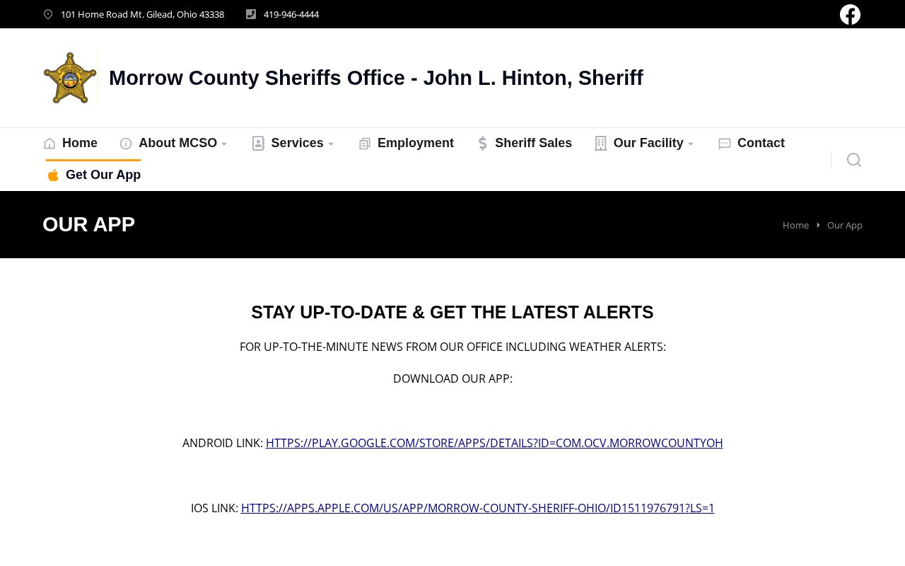 Morrow County Sheriff app information for agency news and weather alerts